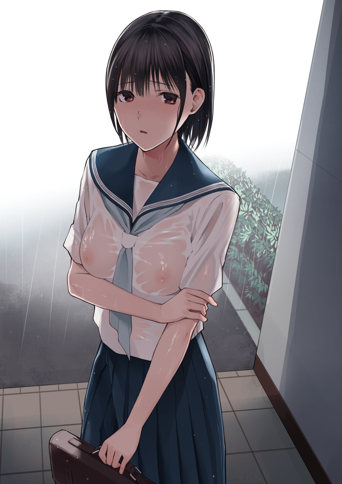 ノーブラ jk フェンス越しにマンコを見せるJK！ノーパンノーブラで透け乳首ｗ